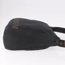 FENDI Shoulder Bag Canvas Black Gold Auth 186111-4
