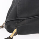 FENDI Shoulder Bag Canvas Black Gold Auth 186111-6