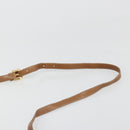 LOEWE Anagram Shoulder Bag Leather 2way Brown Gold Auth 186112-15
