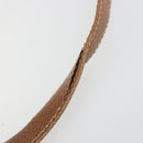 LOEWE Anagram Shoulder Bag Leather 2way Brown Gold Auth 186112-9