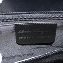 Salvatore Ferragamo Gancini Hand Bag Leather 2way Black Gold Auth 186113V-18