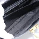 Salvatore Ferragamo Gancini Hand Bag Leather 2way Black Gold Auth 186113V-24