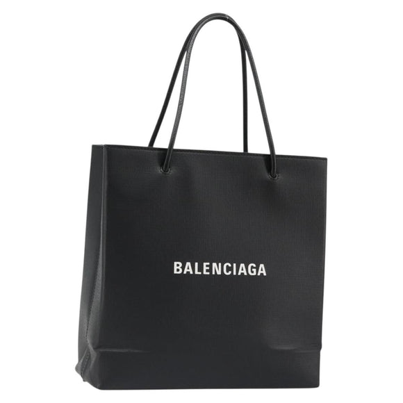 BALENCIAGA Hand Bag Leather 2way Black Silver 597860 Auth 186114A