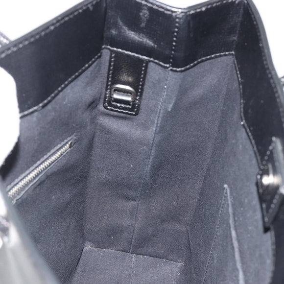 BALENCIAGA Hand Bag Leather 2way Black Silver 597860 Auth 186114A