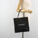 BALENCIAGA Hand Bag Leather 2way Black Silver 597860 Auth 186114A-23