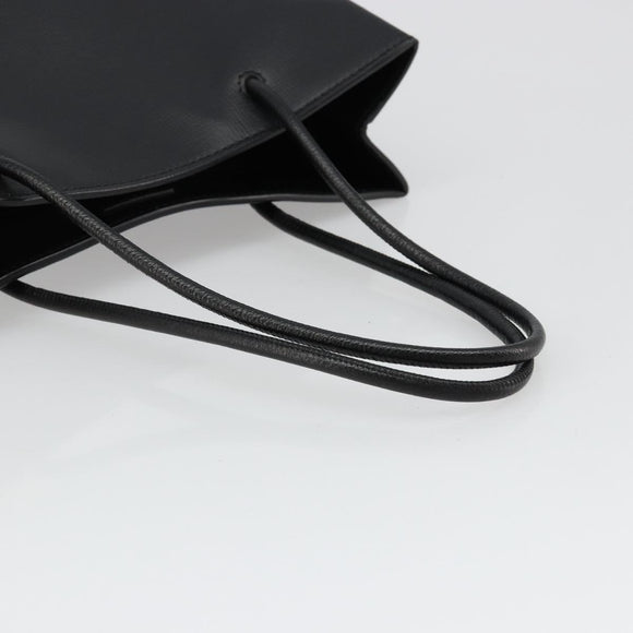 BALENCIAGA Hand Bag Leather 2way Black Silver 597860 Auth 186114A