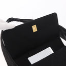 CHANEL Matelasse Shoulder Bag Cotton Black Gold CC Auth 186116V-20