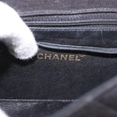 CHANEL Matelasse Shoulder Bag Cotton Black Gold CC Auth 186116V-22