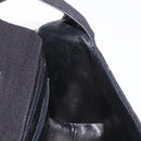 CHANEL Matelasse Shoulder Bag Cotton Black Gold CC Auth 186116V-23