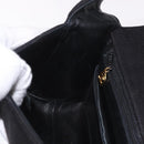 CHANEL Matelasse Shoulder Bag Cotton Black Gold CC Auth 186116V-24