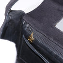 CHANEL Matelasse Shoulder Bag Cotton Black Gold CC Auth 186116V-25