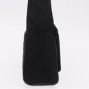 CHANEL Matelasse Shoulder Bag Cotton Black Gold CC Auth 186116V-4
