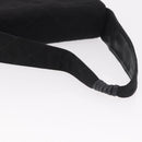 CHANEL Matelasse Shoulder Bag Cotton Black Gold CC Auth 186116V-7