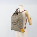 GUCCI GG Supreme Backpack PVC 2way Beige 473872 Auth 186117M-24