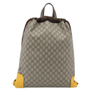 GUCCI GG Supreme Backpack PVC 2way Beige 473872 Auth 186117M-2