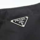 PRADA Shoulder Bag Nylon Black Silver Auth 186118-18