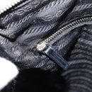 PRADA Shoulder Bag Nylon Black Silver Auth 186118-22