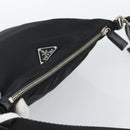 PRADA Shoulder Bag Nylon Black Silver Auth 186118-6