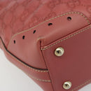 GUCCI GG Canvas Guccissima Tote Bag Leer Roze Goud 145994 Auth 186120A-15