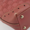 GUCCI GG Canvas Guccissima Tote Bag Leer Roze Goud 145994 Auth 186120A-17