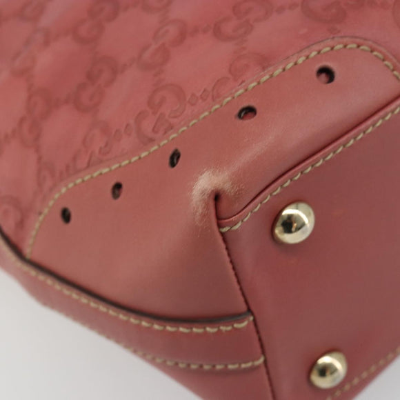 GUCCI GG Canvas Guccissima Tote Bag Leer Roze Goud 145994 Auth 186120A
