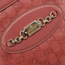 GUCCI GG Canvas Guccissima Tote Bag Leer Roze Goud 145994 Auth 186120A-18