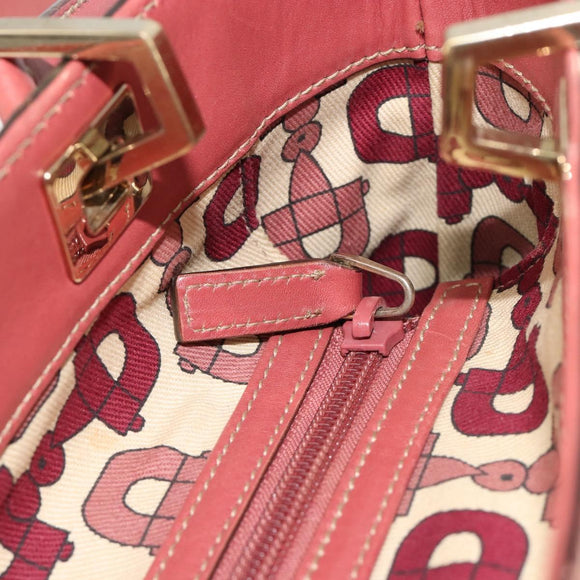 GUCCI GG Canvas Guccissima Tote Bag Leer Roze Goud 145994 Auth 186120A