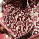 GUCCI GG Canvas Guccissima Tote Bag Leer Roze Goud 145994 Auth 186120A-25