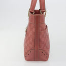 GUCCI GG Canvas Guccissima Tote Bag Leer Roze Goud 145994 Auth 186120A-3