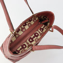 GUCCI GG Canvas Guccissima Tote Bag Leer Roze Goud 145994 Auth 186120A-6