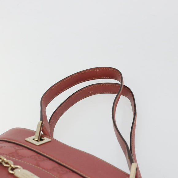 GUCCI GG Canvas Guccissima Tote Bag Leer Roze Goud 145994 Auth 186120A