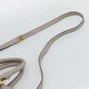 PRADA Galleria Hand Bag Leather 2way Gray Gold Auth 186121V-15