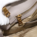 PRADA Galleria Hand Bag Leather 2way Gray Gold Auth 186121V-25