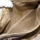 PRADA Galleria Hand Bag Leather 2way Gray Gold Auth 186121V-30