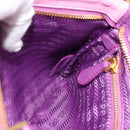 PRADA Shoulder Bag Leather Purple Gold Auth 186122A-23