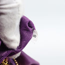 PRADA Shoulder Bag Leather Purple Gold Auth 186122A-12