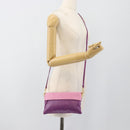 PRADA Shoulder Bag Leather Purple Gold Auth 186122A-27