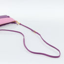 PRADA Shoulder Bag Leather Purple Gold Auth 186122A-7