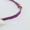 PRADA Shoulder Bag Leather Purple Gold Auth 186122A-8