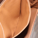 CELINE Macadam Canvas Boston Bag PVC Leather Brown Gold Auth 186123V-25