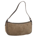 CELINE C Macadam Canvas Accessory Pouch Gray Silver Auth 186124A-1