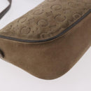 CELINE C Macadam Canvas Accessory Pouch Gray Silver Auth 186124A-9