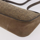 CELINE C Macadam Canvas Accessory Pouch Gray Silver Auth 186124A-14