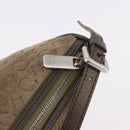 CELINE C Macadam Canvas Accessory Pouch Gray Silver Auth 186124A-10