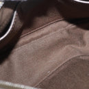 CELINE C Macadam Canvas Accessory Pouch Gray Silver Auth 186124A-11
