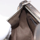 CELINE C Macadam Canvas Accessory Pouch Gray Silver Auth 186124A-19
