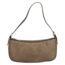CELINE C Macadam Canvas Accessory Pouch Gray Silver Auth 186124A-13