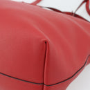 PRADA Tote Bag Leather Red Gold Auth 186125A-15