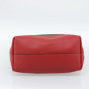 PRADA Tote Bag Leather Red Gold Auth 186125A-5
