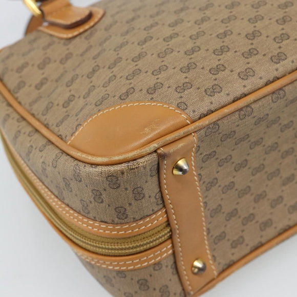 GUCCI Micro GG Supreme Hand Bag PVC Beige Gold 000 39 0030 Auth 186126